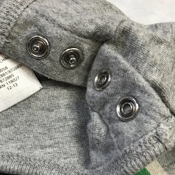 Baby Boden Dump Truck Romper Gray, 100% Coton Unisex Baby Size‎ 6-12 Months - Picture 7 of 10